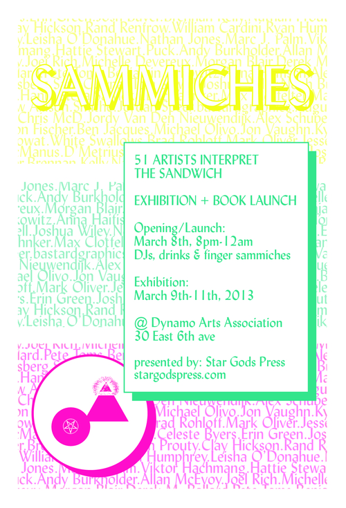 Sammiches Book Launch Flyer