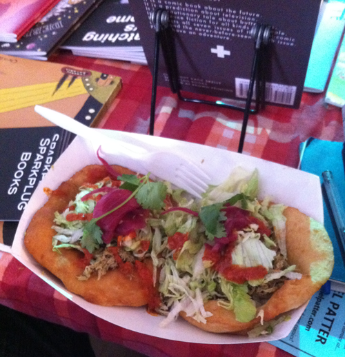 Fry bread tacos at Short Run