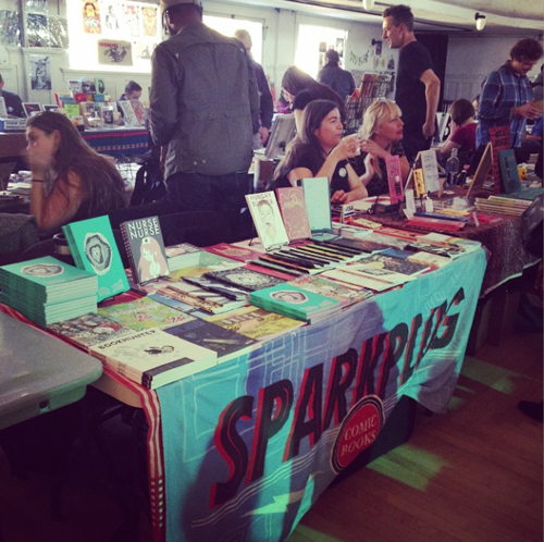 Sparkplug Books table at Short Run photo by Virginia Paine