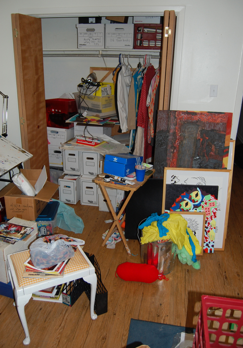 The West Wall (Closet) of my Studio before Cleaning