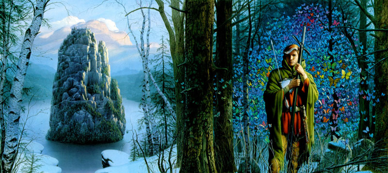 Michael Whelan's cover for Stone of Farewell, book two of Tad Williams' Memory, Sorrow, and Thorn fantasy series