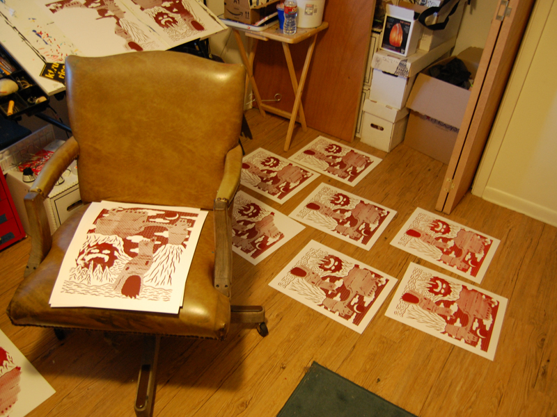 screenprinting process shot