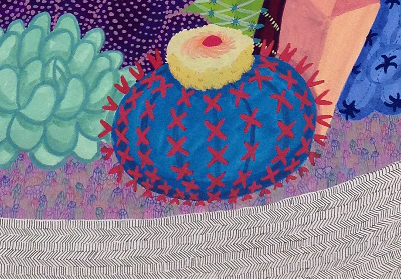 Detail of Crystal Cactus by Melinda Tracy Boyce