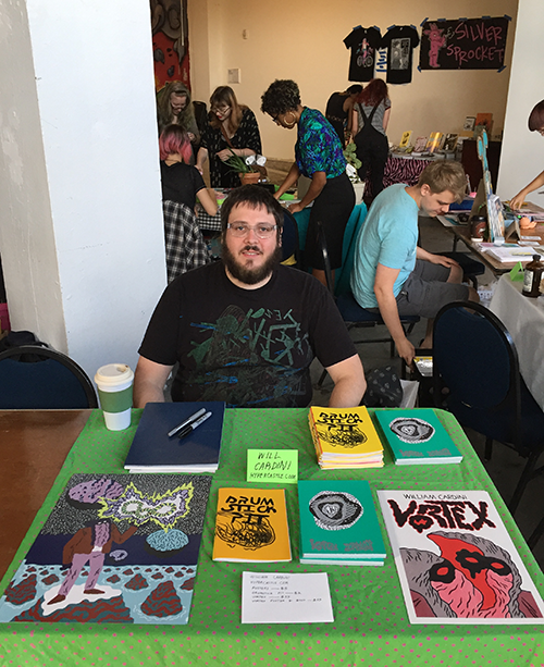 William Cardini table at KC Zine Con #3