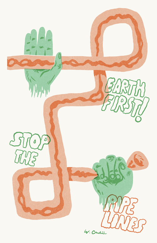 Earth First riso print