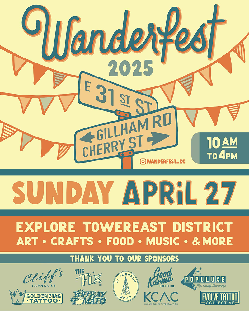 Flyer advertising Wanderfest 2025 in the Tower East district
